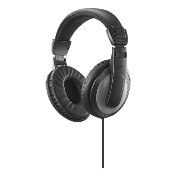 Hama Shell II Wired Circumaural Headphones, 3.5mm, 6.35mm, 2m Cable, Passive Noise Cancelling, Black/Dark Grey