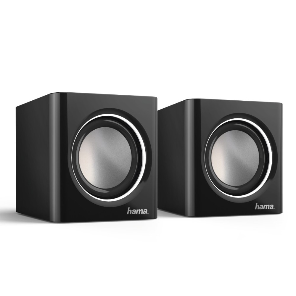 Hama Sonic Mobil 185 2.0 Wired PC Speakers 3W RMS, USB Type-A, 3.5mm, Black & Silver Hama Sonic Mobil 185 2.0 Wired PC Speakers 3W RMS, USB Type-A, 3.5mm, Black & Silver