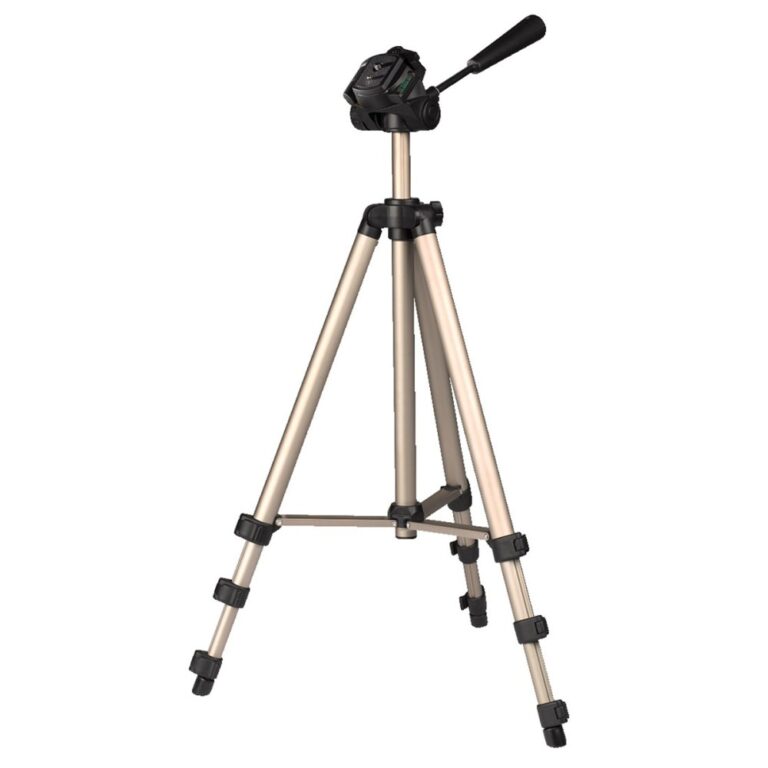 Hama Star 75 Tripod for Digital/Film Cameras - 125cm Max Height, 0.5kg Capacity, Aluminium, Champagne
