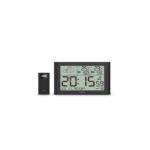 Hama Sylt Weather Station with Outdoor Sensor, Radio, Alarm, Indoor/Outdoor Thermometer, Black