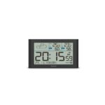 Hama Sylt Weather Station with Outdoor Sensor, Radio, Alarm, Indoor/Outdoor Thermometer, Black