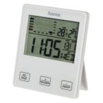 Hama TH-10 Digital Thermometer Hygrometer with Clock & Mould Alarm, White