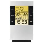 Hama TH-200 Silver Digital Thermometer & Hygrometer with Clock and Alarm Function