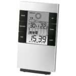 Hama TH-200 Silver Digital Thermometer & Hygrometer with Clock and Alarm Function