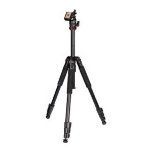 Hama Traveller 163 Ball Head Tripod for Digital/Film Cameras, Aluminium, 163cm Max Height, Black