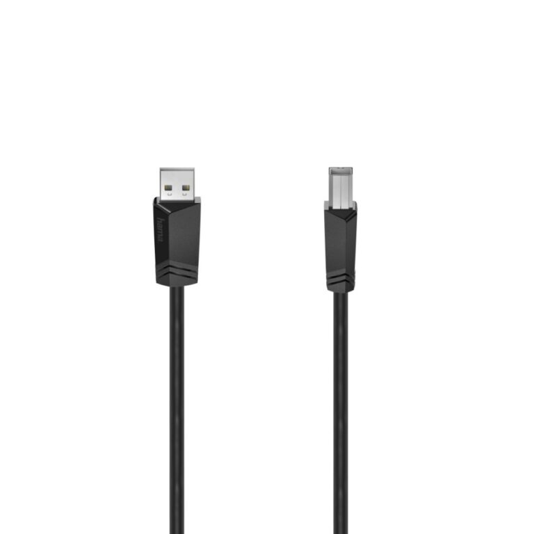 Hama USB 2.0 A to B Cable Black 5m 480 Mbit/s
