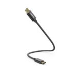 Hama USB 2.0 Cable 0.2m USB-C to USB-C, 480 Mbit/s, Gold Plated, Black