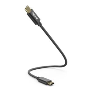 Hama USB 2.0 Cable 0.2m USB-C to USB-C, 480 Mbit/s, Gold Plated, Black