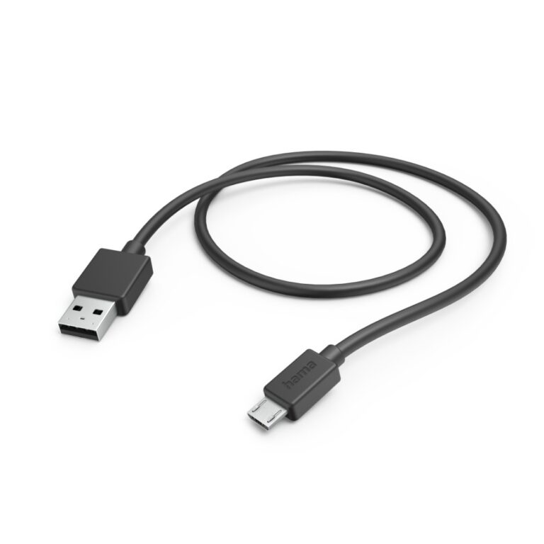 Hama USB 2.0 Micro-USB A to USB A Cable 1m Black 480 Mbit/s 3A