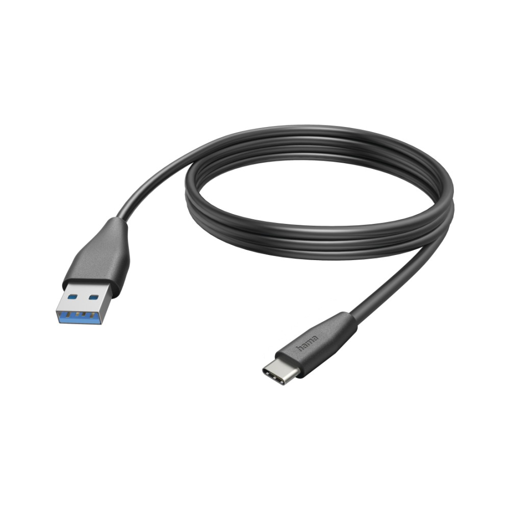 Hama USB 2.0 USB-C to USB-A Cable 3m Black 480 Mbit/s 3A Hama USB 2.0 USB-C to USB-A Cable 3m Black 480 Mbit/s 3A