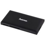 Hama USB 3.2 Gen 1 (3.1 Gen 1) Type-A Card Reader for SD/microSD/CompactFlash/MS, Black