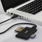 Hama USB 3.2 Gen 1 (3.1 Gen 1) Type-A Card Reader for SD/microSD/CompactFlash/MS, Black