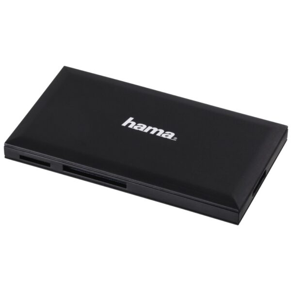 Hama USB 3.2 Gen 1 (3.1 Gen 1) Type-A Card Reader for SD/microSD/CompactFlash/MS, Black