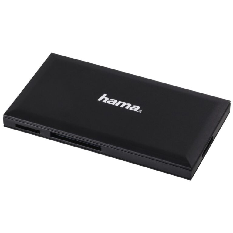 Hama USB 3.2 Gen 1 (3.1 Gen 1) Type-A Card Reader for SD/microSD/CompactFlash/MS, Black