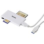 Hama USB 3.2 Gen 1 Multi-Card Reader for SD/microSD/CF/MS Cards, White