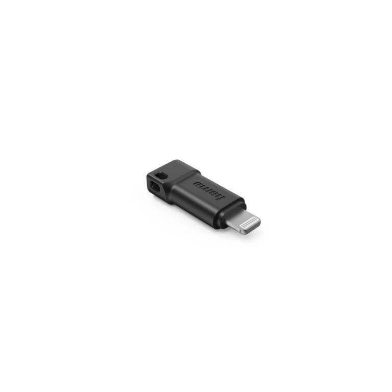 Hama USB-C to Apple Lightning MFI Adapter, Quick Charge, 480 Mbps, Black