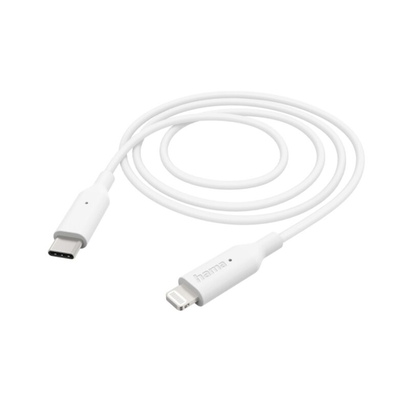 Hama USB-C to Lightning Charging Cable 1m White 3A 480 Mbit/s