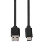 Hama USB-C to USB-A Cable, USB 2.0, 0.9m, 480 Mbps, Black, Pack of 25