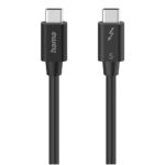 Hama USB-C to USB-C Cable 1m, USB 3.2 Gen 2, 80 Gbit/s, 240W Power Delivery, Black