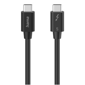 Hama USB-C to USB-C Cable 1m, USB 3.2 Gen 2, 80 Gbit/s, 240W Power Delivery, Black