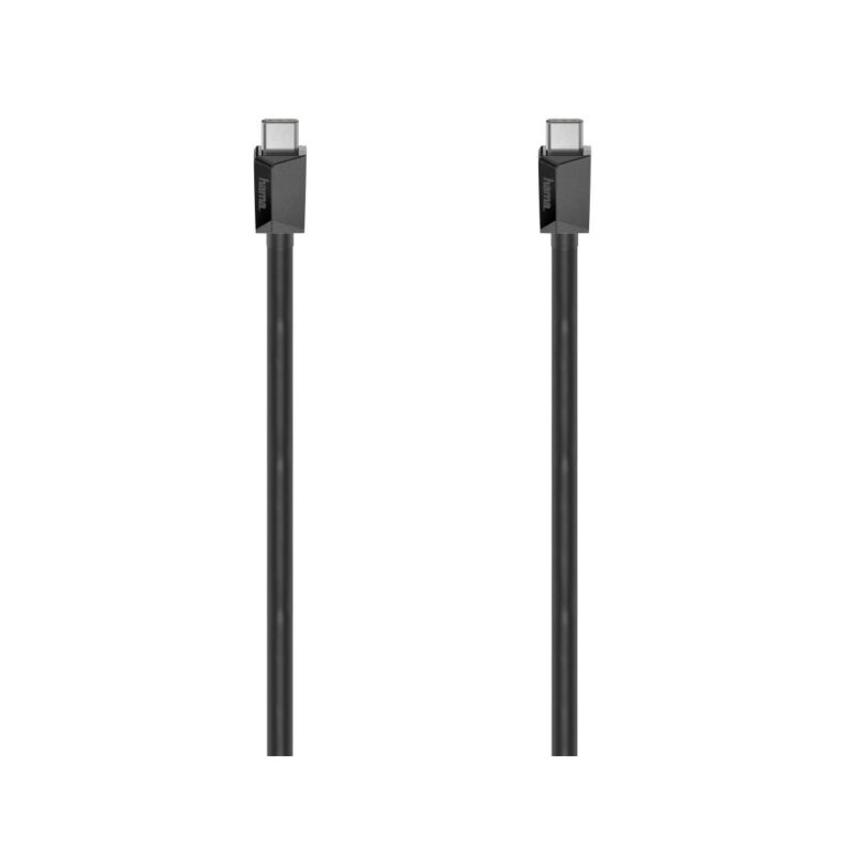 Hama USB-C to USB-C Cable, E-Marker, 2m, USB 3.2 Gen2, 10 Gbit/s, 100W, 4K, Black