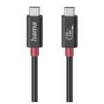 Hama USB-C to USB-C Cable, USB4 Gen 4x2, 1m, 80 Gbit/s, 240W, 5A, Black