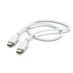 Hama USB-C to USB-C Charging Cable, 1.5m, 480 Mbit/s, 3A, Gold Plated, White