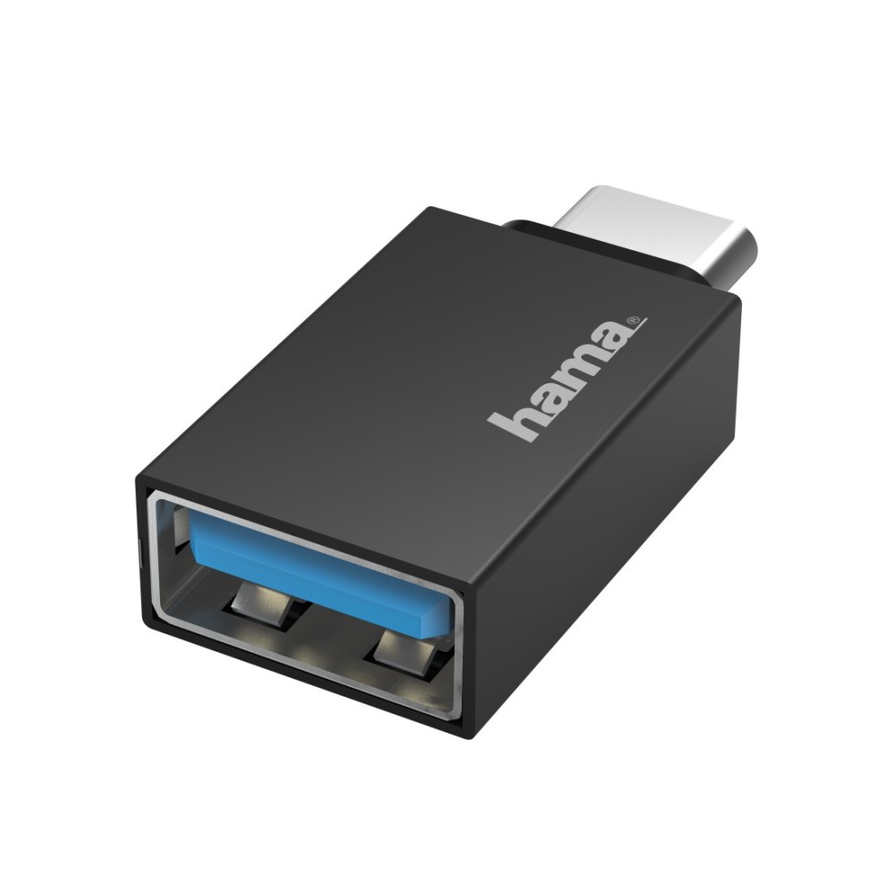Hama USB OTG Adapter USB-C Male to USB-A Female 5 Gbit/s - Black Hama USB OTG Adapter USB-C Male to USB-A Female 5 Gbit/s - Black
