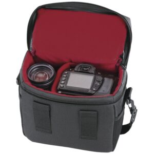 Hama Valletta Compact Case, Polytex, Black, Scratch Resistant, Shoulder Strap, Side Pocket