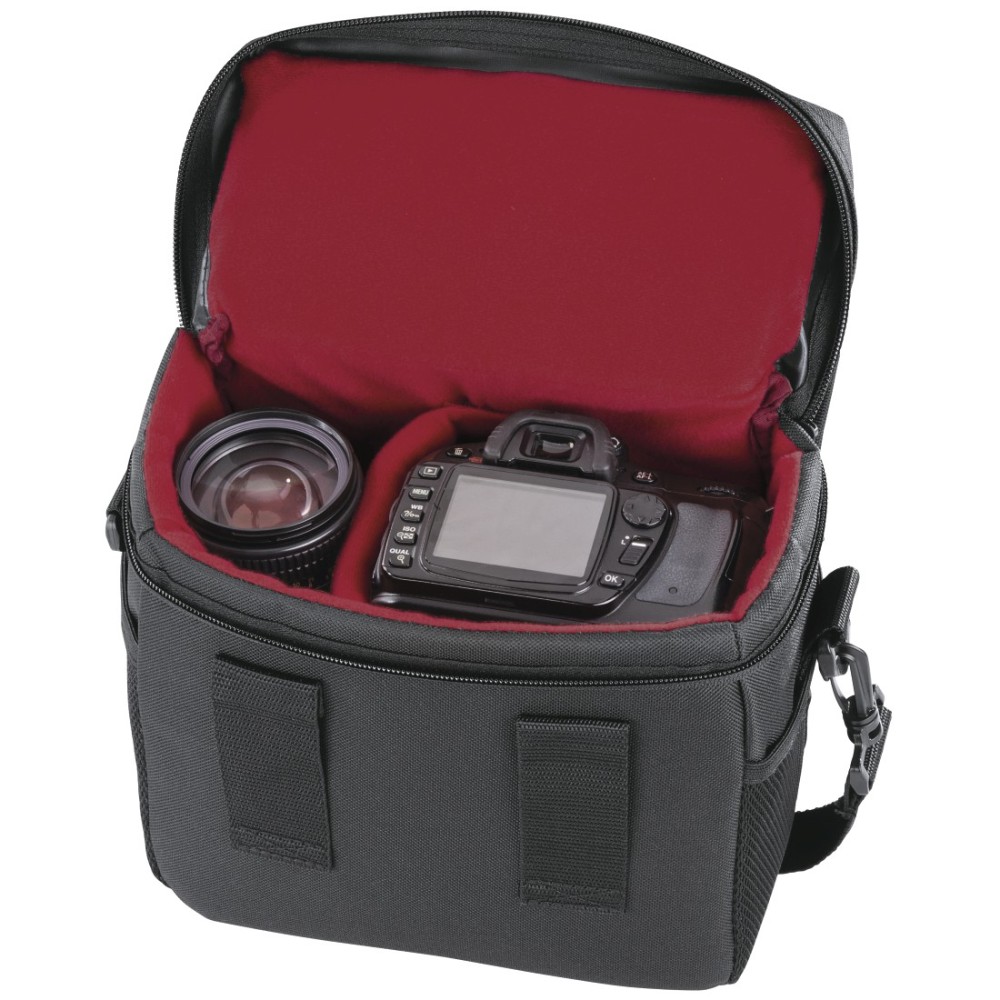 Hama Valletta Compact Case, Polytex, Black, Scratch Resistant, Shoulder Strap, Side Pocket Hama Valletta Compact Case, Polytex, Black, Scratch Resistant, Shoulder Strap, Side Pocket