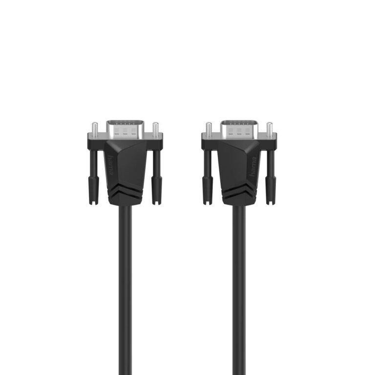 Hama VGA cable 1.5 m with two 15-pin male plugs, black