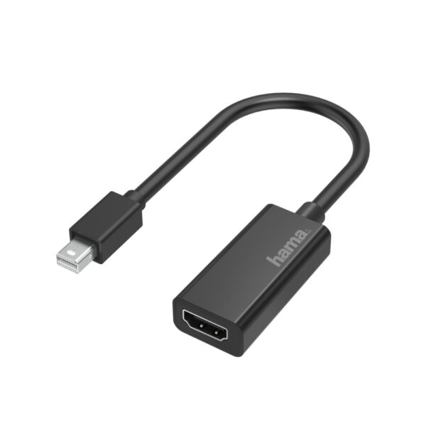 Hama Video Adapter, Mini DisplayPort Male to HDMI Female, 4K (4096 x 2160), Black