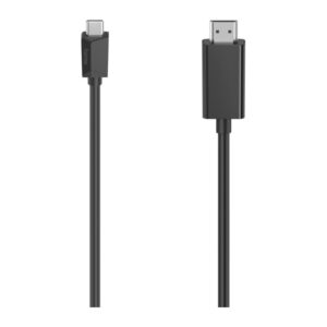 Hama Video Cable, USB-C to HDMI, Ultra-HD 4K, 1.5m, Black, Magnetically Shielded