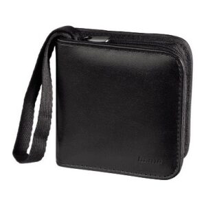 Hama Wallet 12 SD Memory Card Case Koskin Black with Carrying Strap and Index Card