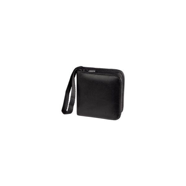 Hama Wallet 12 SD Memory Card Case Koskin Black with Carrying Strap and Index Card