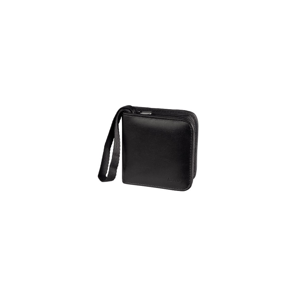 Hama Wallet 12 SD Memory Card Case Koskin Black with Carrying Strap and Index Card Hama Wallet 12 SD Memory Card Case Koskin Black with Carrying Strap and Index Card