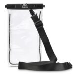 Hama Waterproof Mobile Phone Case for up to 6.7" Devices, IPX8, Black & Transparent, with Lanyard