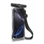 Hama Waterproof Mobile Phone Case for up to 6.7" Devices, IPX8, Black & Transparent, with Lanyard