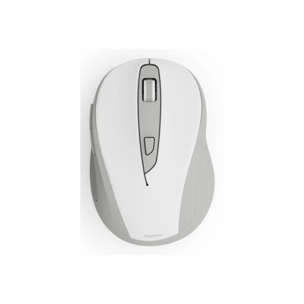 Hama WM-400 RF Wireless Optical Mouse, 1600 DPI, 6 Buttons, Silent Click, White, Right-Hand