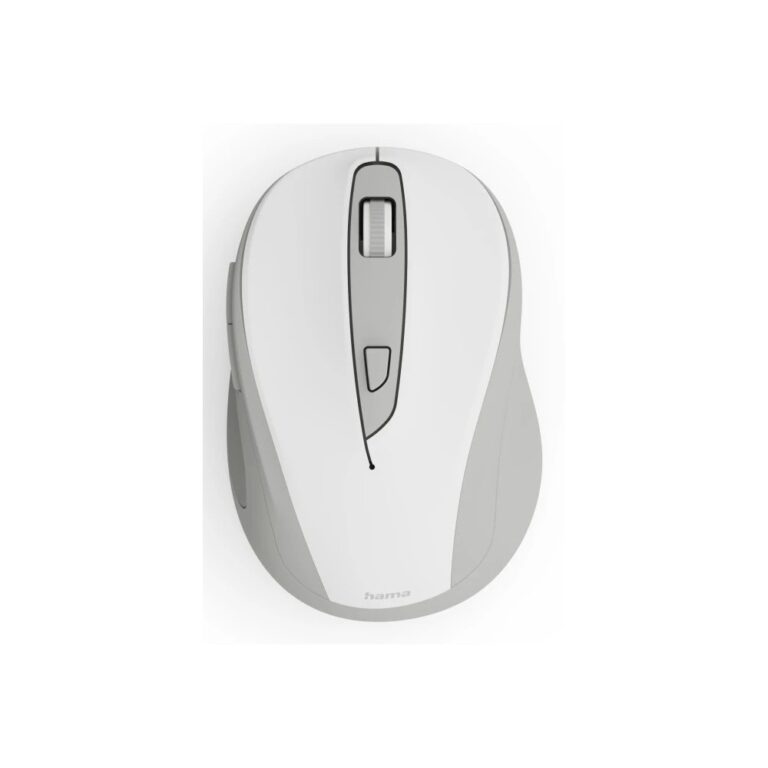Hama WM-400 RF Wireless Optical Mouse, 1600 DPI, 6 Buttons, Silent Click, White, Right-Hand