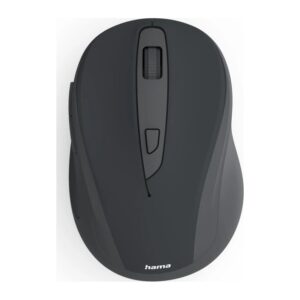 Hama WM-400 Wireless Optical Mouse, 1600 DPI, Silent Click, Ergonomic Right-Hand, Black