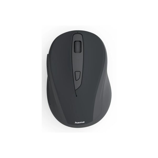 Hama WM-400 Wireless Optical Mouse, 1600 DPI, Silent Click, Ergonomic Right-Hand, Black