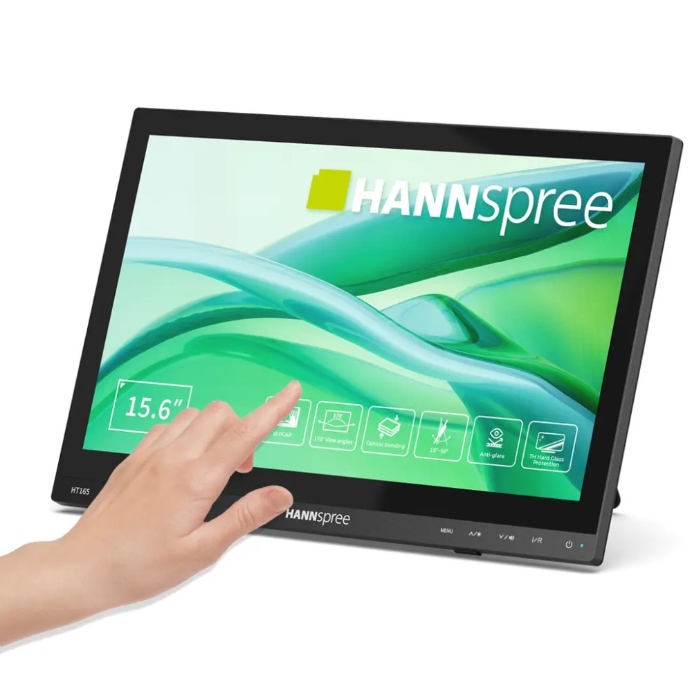 Hannspree HT165HPB 15.6" Full HD IPS LCD Touchscreen Monitor with Speakers, Black Hannspree HT165HPB 15.6" Full HD IPS LCD Touchscreen Monitor with Speakers, Black