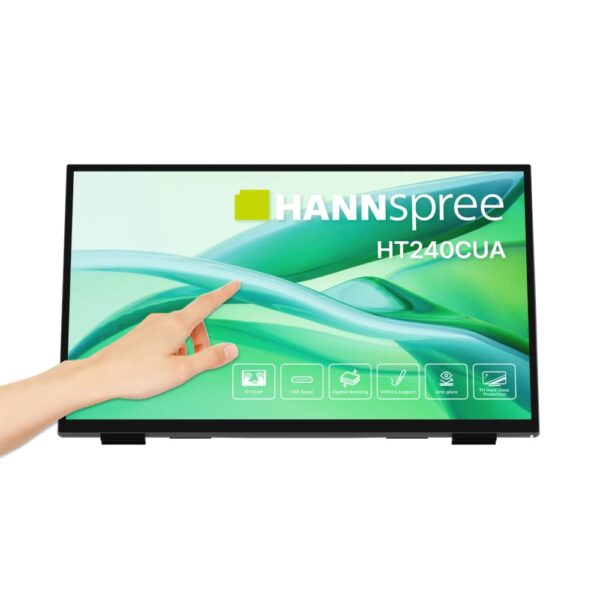 Hannspree HT240CUA 23.8" Full HD Touchscreen LED Monitor, VA, 100Hz, USB Hub, Black