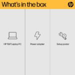 HP 15-fc0038na 15.6" Full HD Laptop - AMD Ryzen 3 7320U CPU, 8GB RAM, 256GB NVMe SSD, Windows 11 Home, Jet Black
