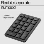 HP 965 Ergonomic Wireless Keyboard Full-size Membrane RF and Bluetooth Black