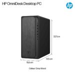 HP OmniDesk M02-0003na Tower PC - Ryzen 7 8700G (5.1 GHz, 8 Cores), 16GB DDR5 5200MHz, 2TB NVMe PCIe 4.0 SSD, Win 11 Home, Black