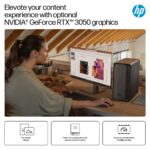 HP OmniDesk M02-0003na Tower PC - Ryzen 7 8700G (5.1 GHz, 8 Cores), 16GB DDR5 5200MHz, 2TB NVMe PCIe 4.0 SSD, Win 11 Home, Black