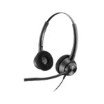 HP Poly EncorePro 320 Wired Binaural Headset with Boom Microphone, QD Connector, Black