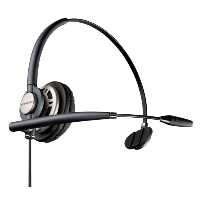 HP Poly EncorePro 710D Monaural Digital Headset, Wired, Boom Microphone, Black